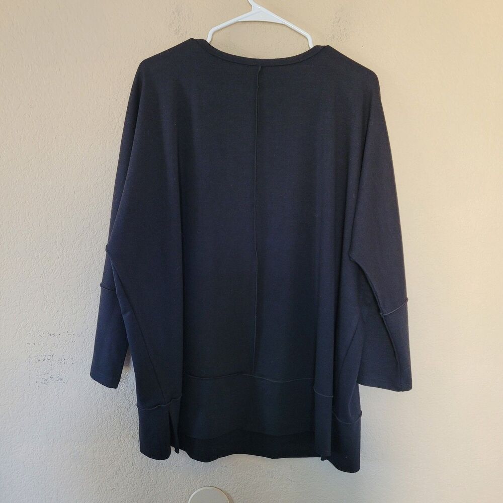 Spanx Perfect Length Dolman 3/4 Sleeve Soft Pullover Top Sweatshirt Black Xlarge - Picture 8 of 8